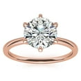 thumbnail image 2 of 4.00 Ct Solitaire Round Cut Lab Created Diamond Elegant Anniversary Ring for Women Solid 14K Rose Gold by Diamond-Capitals, 2 of 8