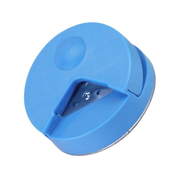 YSNOOWE Paper Rounder Punch Blue with Scrap Paper Storage and Easy Waste Cleaning