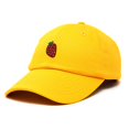 thumbnail image 5 of Dalix Strawberry Embroidered Cotton Dad Hat Fruit Adjustable Casual Baseball Cap Nature Womens in Gold, 5 of 5