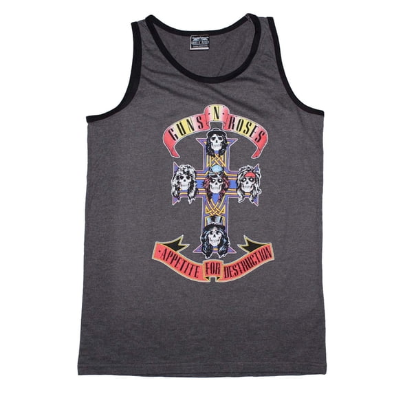 Guns N Roses Appetite for Destruction Heather Contrast Muscle Tank Top