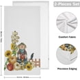 thumbnail image 2 of Watercolor Farmhouse Scarecrow Hand Towels, Autumn Pumpkin Sunflower Kitchen Towel 2 PCS Ultra Soft and Absorbent Fingertip Face Bath Towels for Spa & Hotel, 28.3"x 14.4", 2 of 5