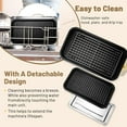 thumbnail image 6 of Electric Indoor Grill,2 in 1 Indoor Grills for Kitchen with Grill Net & Non-Stick Cooking Removable Plate, Temperature Control, Dishwasher Safe, 1600W Large Smokeless Grill, 6 of 9