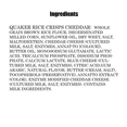 thumbnail image 5 of 9 Pack Quaker Rice Crisps with Cheddar Flavour, Gluten Free Snacks, 0.67 Oz Per Pack, 5 of 6