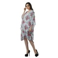 thumbnail image 4 of Moomaya Georgette Ladies Kaftan Holiday Loungewear Midi Dress Beach Coverup, 4 of 6