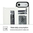 thumbnail image 4 of Allytechgroup Slim Wallet Case for iPhone Air, Flip PU Leather Kickstand Card Slots Case, Double Magnetic Buttons Shockproof Full Body Protection Durable Case for Women Men, White, 4 of 9