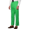 thumbnail image 5 of INSPIRE CHIC Men's Dress Plaid Printed Business Checked Pants 38 Green White, 5 of 7