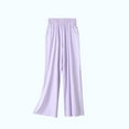 thumbnail image 4 of Girls Lightweight Baggy Pants Straight Wide Leg Pants Elastic Waist Flowy Pants with Pockets 4-14Y, 4 of 6