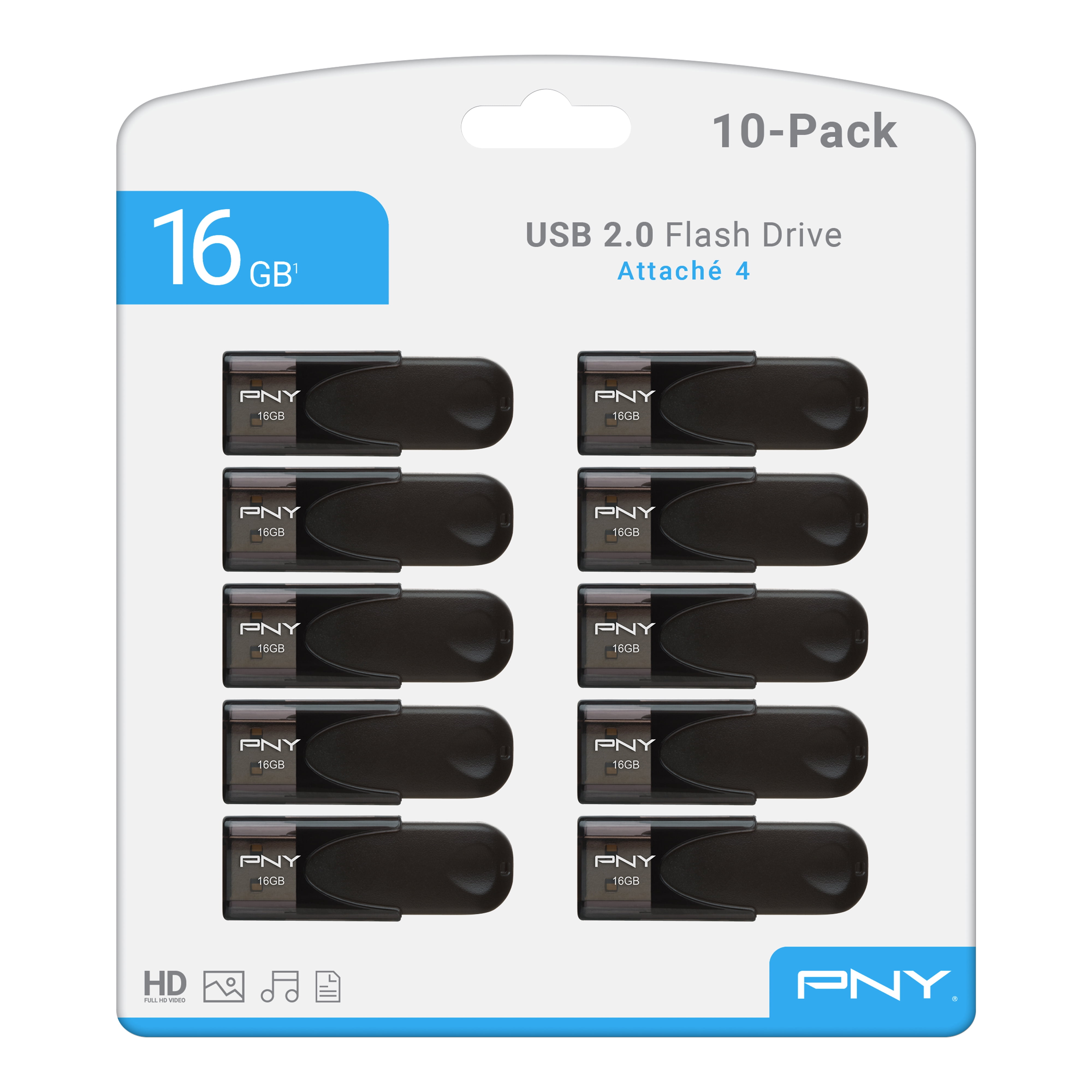 16GB Attaché 4 USB 2.0 Flash Drive 10-Pack