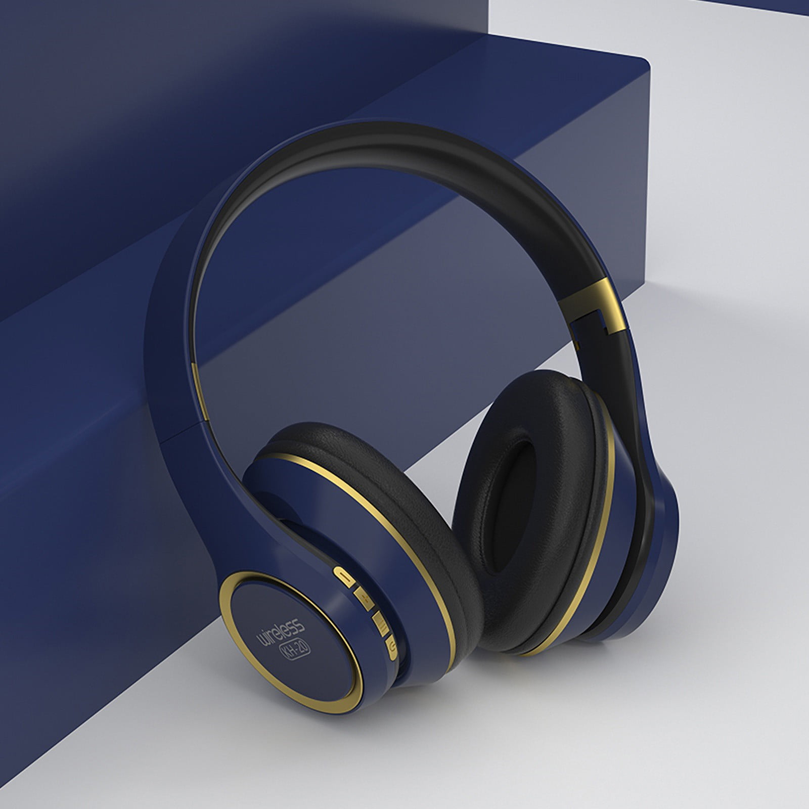 RnemiTe-amo Headphones Wireless Headphones Over Ear,Bluetooth Headphones Noise Canceling with Built-in Mic Soft Earmuffs Retractable Holder Support Connecting Audio Cable