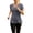 Grey, variant on Womens Tops Women'S Summer Lightweight V Neck Short Sleeved Shirt with Padded Collar and Flared Skirt Solid Colored Pullover Base Layer Shirt Beige L