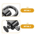 thumbnail image 3 of PAMINGONO 20Pcs 360 Degree Rotatable Black Alloy D Rings for Purse Bag Making Repair Hardware, 3 of 6