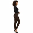 thumbnail image 3 of Couver Women’s Seamless Fleece Lined Workout Leggings, One Size, Coffee, 3 of 4