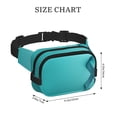 thumbnail image 4 of Easygdp a Teal Ribbonin Fanny Packs para Mujeres y Hombres, Bolsa de Cinturón, Bolsos de Cruz para Trabajo/Correr/Senderismo, 4 of 9