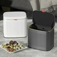 thumbnail image 6 of Kitchen Hanging Trash Can with Lid, 1 gal Stainless Steel Countertop Compost Bin with Inner Bucket for Cabinet Door, Under Sink ( Black ), 6 of 6