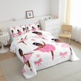 thumbnail image 5 of Erosebridal Black Ballet Comforter Set King Pink Princess Bedding Set Cute American African Comforter Sets,Kawaii Love Heart Bed Set Reversible Colorful Stars Print, 5 of 6