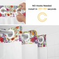 thumbnail image 5 of Colorful Flowers No Hook Shower Curtain with Snap in Liner Watercolor Spring Red Yellow Purple Daisy Lavender Floral Waterproof Bathroom Shower Curtain with See Through Top Window 54" x 78", 5 of 9