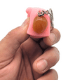 thumbnail image 6 of 2 Pack - Naughty Squeeze Pooping Pink Pig Keychains (2") Animals Poop TURD Key Chain Ring, 6 of 9