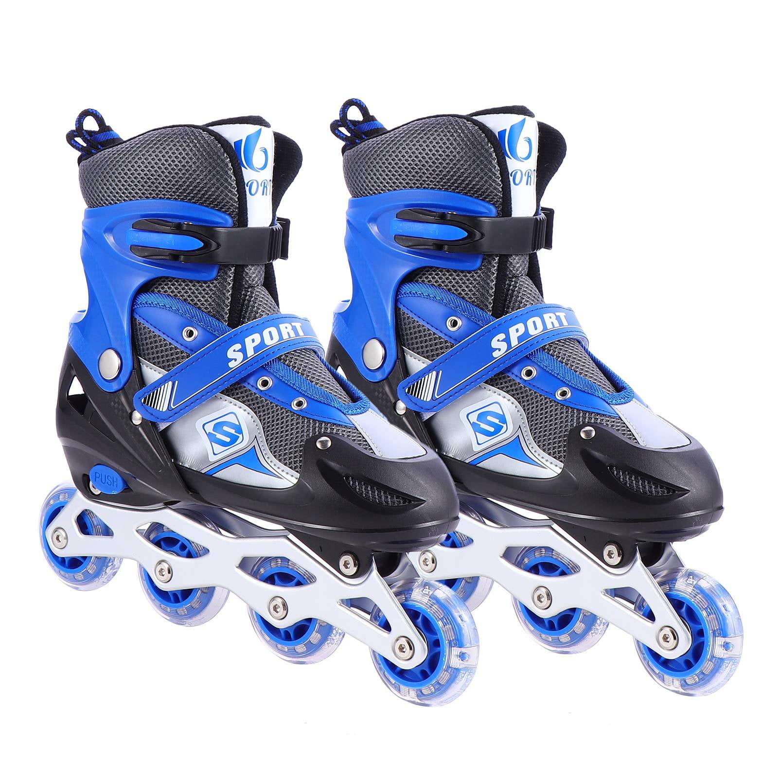 Kinder Inliner Skates Rosa Verstellbar Größe 26-41 Inline Rollschuhe blinkende 