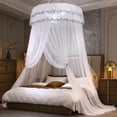 thumbnail image 2 of Actoyo Princess Bed Canopy for Single to King Size Beds, Lace Dome Ceiling Tent Mosquito Net Play Tent for Bedroom Decoration, 2 of 12