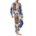 thumbnail image 3 of Bingfone Men'S Pajama Set 2 Piece Loungewear Pjs, Long Sleeve With Pajama Pants-Antique Vintage Teapot Coffee Grinder, 3 of 9