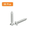 thumbnail image 3 of Uxcell #8x1-3/16" Wood Screws, 50 Pack Flat Head Phillips Self Tapping Screws 304 Stainless Steel Metal Screws, 3 of 5