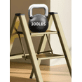 thumbnail image 2 of 2 Step Stool, Anti-Slip and Lightweight Foldable Step Ladder for  & Adults to Use in Kitchen,Closet and Library,300lbs(Gold), 2 of 5