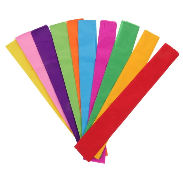 10pcs 10 Colors DIY Crepe Paper Wrap Tissue Paper Flower Gift Wrapping Packaging Paper Pom Pom Decoration Paper
