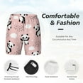 thumbnail image 5 of Sigee Panda Print Mens Swim Trunks with Compression Liner Quick Dry Swim Stretch Beach Shorts with Pockets,S-3XL, 5 of 7