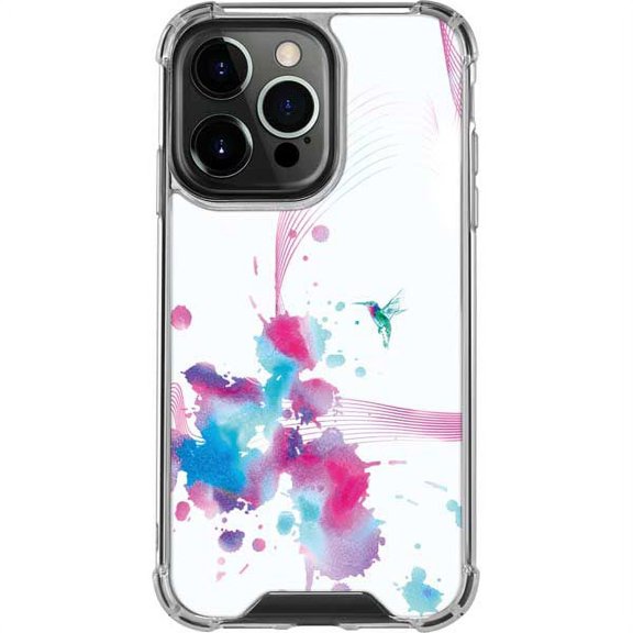 Skinit Abstract Art Violet Harmony (Hummingbird) iPhone 14 Pro Clear Case