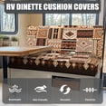 thumbnail image 5 of SCRAWLGOD 6 Pcs RV Dinette Seat Covers Elastic Camper Couch Cushion Cover Pet Friendly Camper Interior Decor for Travel Trailer Motorhome, Southwestern Aztec Brown Beige, 5 of 8