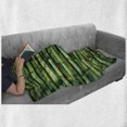 thumbnail image 6 of Bamboo Print Soft Flannel Fleece Throw Blanket, Image of Horizontal Bamboo Tree Stems Style Image of Nature Inspired, Cozy Plush for Indoor and Outdoor Use, 50" x 70", Green, by Ambesonne, 6 of 6
