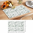 thumbnail image 6 of Eucalyptus Leaves Placemats Set of 6 Watercolor Summer Botanical Green Place Mats Indoor Wipeable Table Mats Washable Cloth Dining Table Placemats for Kitchen Holiday Party Home Decor 13x19 Inch, 6 of 9