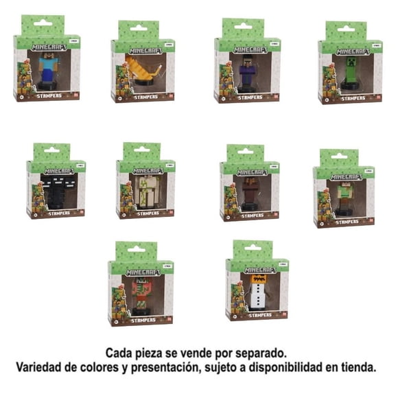 Figura Minecraft con Sello Varios Modelos 1 Pieza