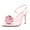 Pink, variant on FSJ Women Graceful Clear Floral Peep Toe Sandals Stiletto High Heel Buckle Strappy Slingback Pumps Dating Party Wedding Dress Shoes Size 8 White