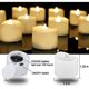 thumbnail image 3 of 12 velas de té LED parpadeantes, velas sin llama, velas falsas realistas que funcionan con pilas con luz de bombilla blanca cálida para Halloween, bodas, fiestas, 3 of 4