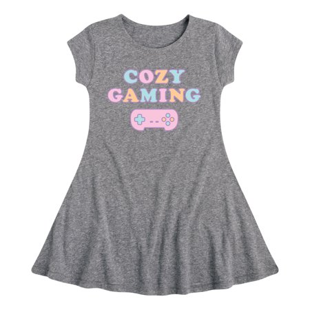 

Instant Message - Cozy Gaming - Toddler & Youth Girls Fit & Flare Dress