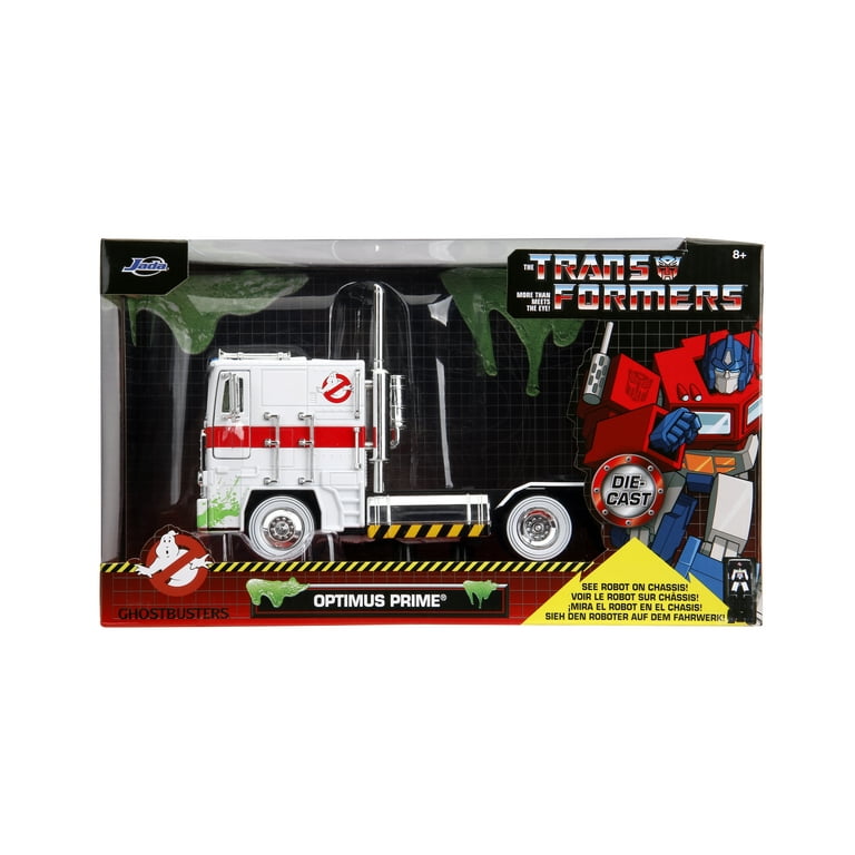 Jada Transformers G1 Optimus Prime Big Rig with Ghostbusters Ecto