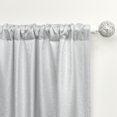 thumbnail image 3 of TOWN & COUNTRY BASICS Sohome Zara Modern Jacquard, Sheer Curtains, Light Filtering, Hidden Tab Top, 2-Pack Set, 54"x96", Silver, 3 of 10