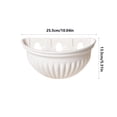 thumbnail image 3 of weibbin Rattan-Textured Semi-Circular Wall-Mounted Plastic Flower Pot Home Decor Flower Pot, 3 of 6