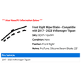 thumbnail image 2 of Front Right Wiper Blade - Compatible with 2017 - 2023 Volkswagen Tiguan 2018 2019 2020 2021 2022, 2 of 2