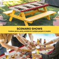 thumbnail image 6 of Christmas Truck Table Cloths for 8 Foot Rectangle Tables, Winter Pine Tree Xmas Snowflake Plaid on Linen Patio Waterproof Elastic Fitted Tablecloths, Washable Rectangular Table Cover for Camping, 6 of 8