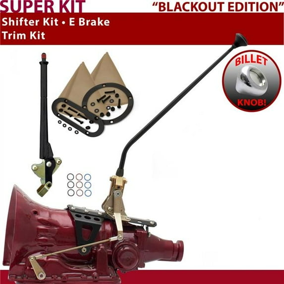 American Shifter 700R4 Shifter Kit Black 23 in. E Brake Trim Kit for F49FB