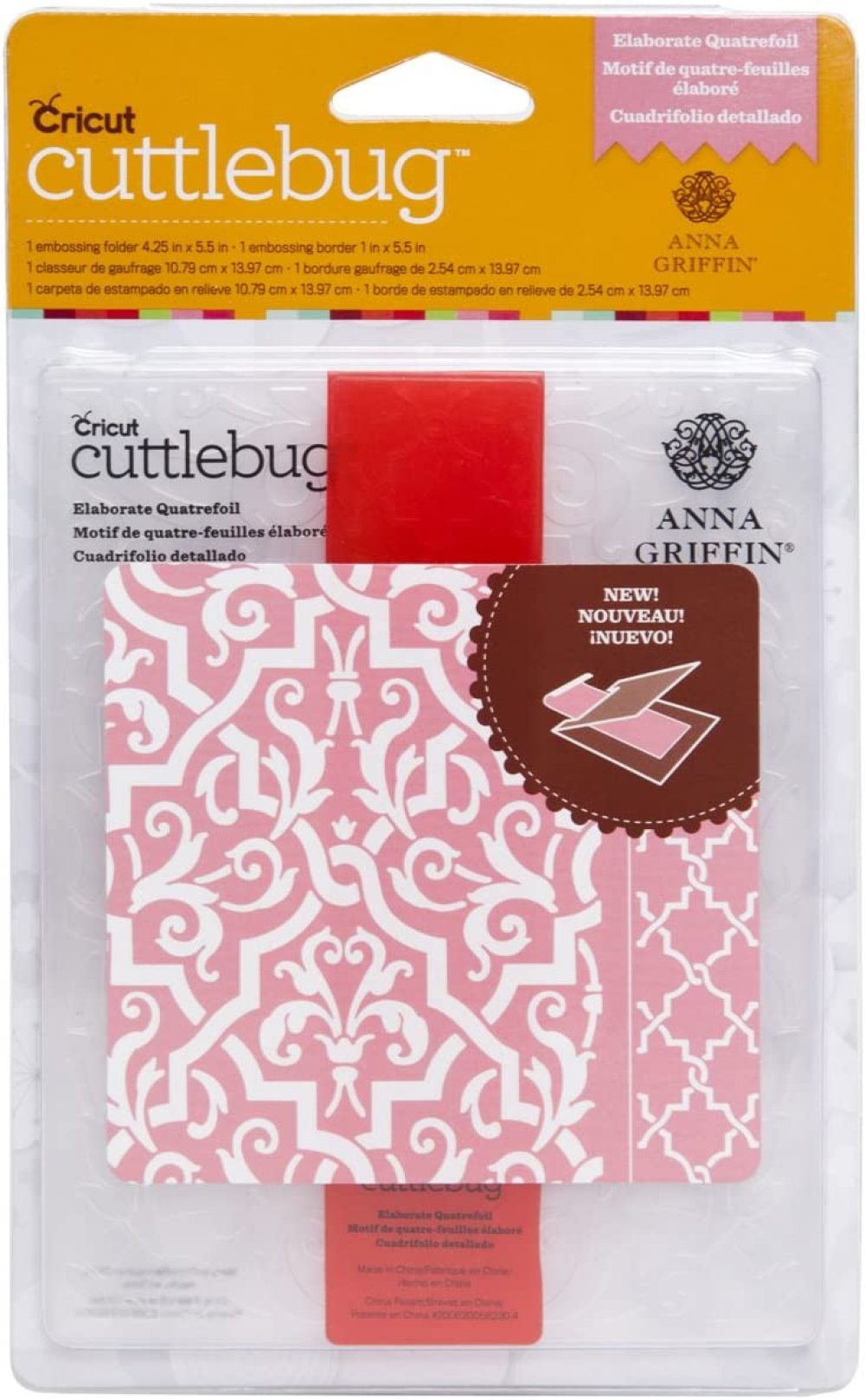 Cuttlebug A2 Embossing Folder/Border SetElaborate Quatrefoil By Anna