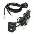 thumbnail image 2 of Car Dash Flush Mount Two USB Port Panel Auto Boat GPS 4IN 6PIN Cable Adapte, 2 of 8
