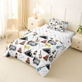 thumbnail image 2 of Catabedysis Music Camping Twin Comforter Sets,Tent Guitar Pattern Bedding Set For Boys,Multicolor,Polkadot Reversible,2pcs,1 Comforter and 1 Pillowcase, 2 of 7