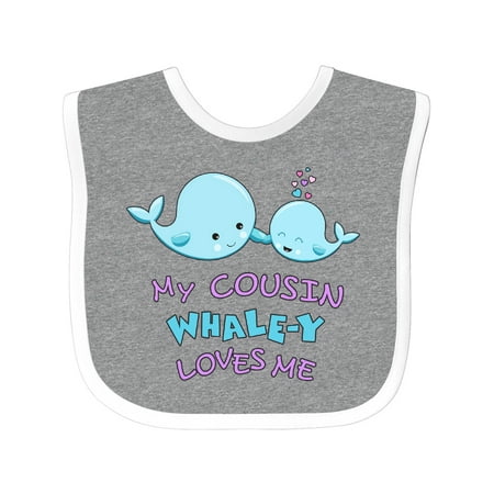 

Inktastic My Cousin Whale-y Loves Me Gift Baby Boy or Baby Girl Bib