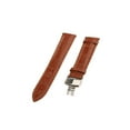 thumbnail image 1 of Leather Watch Band Butterfly Deployment Clasp Buckle Brown Watch Strap Replacement 22mm, 1 of 8