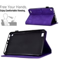 thumbnail image 4 of for Amazon Kindle Fire 7 2015/2017/2019, Premium Luxury PU Leather Cover/Smart Folio with Dual Stand & Auto Sleep/Wake Case Cover with Pen Slot & Card Slots for Fire 7 2015/2017/2019, Purple, 4 of 10