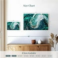 thumbnail image 4 of Elephant Stock Teal Blue Abstract Wall Art - Horizontal Canvas Wall Art - Dining Room Wall Decor - Abstract Canvas - Teal And Gold Decor - 24" x 16", 4 of 8