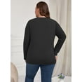 thumbnail image 5 of PinkBeautiM Womens Plus Size Tops Long Sleeve Shirts Crew Neck Casual Soft Blouse3 Pack, 5 of 6